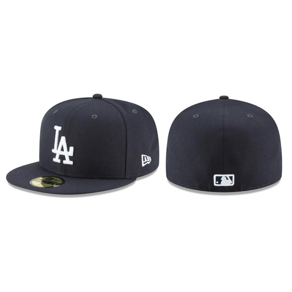 NEW ERA - MLB Baseball Hat - Los Angeles Dodgers 59FIFTY Fitted Cap - Navy